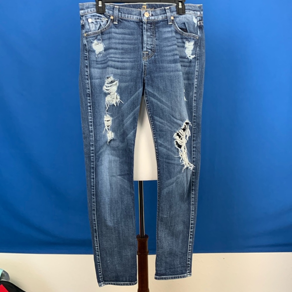 7 for all man kind womens distressed jeans